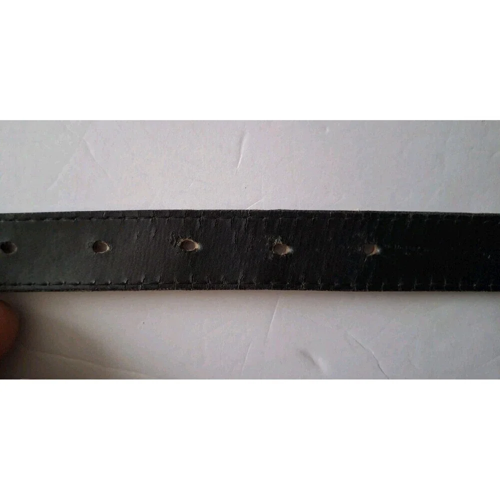 Vtg Artisanal Belt Elite Fresno California Medium Brass Buckle Boho Southwestern